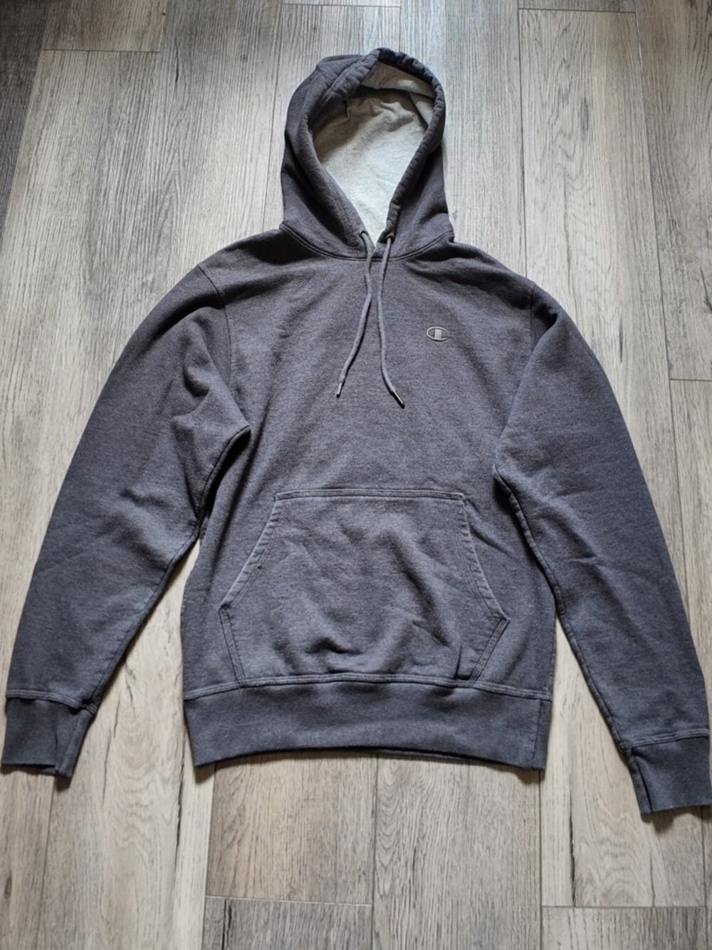 Champion Authentic Eco Fleece Hoodie Charcoal Dark Grey Men's Size Small S